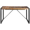 vidaXL Dining Table Natural wood, Black