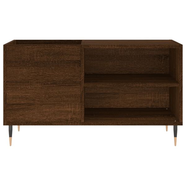 vidaXL Record Cabinet Brown Oak Engineered Wood Medium Record Cabinet