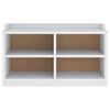 vidaXL Hallway Bench White Solid pinewood, engineered wood