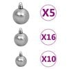 vidaXL Artificial Christmas Tree White PVC, Steel, Plastic