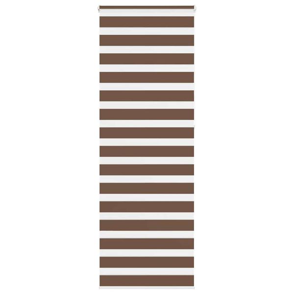 vidaXL Zebra Blind Brown 100% Polyester, Aluminum 29.5x90.6 in