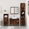 vidaXL Bathroom Furniture Set Smoked Oak Engineered wood, metal