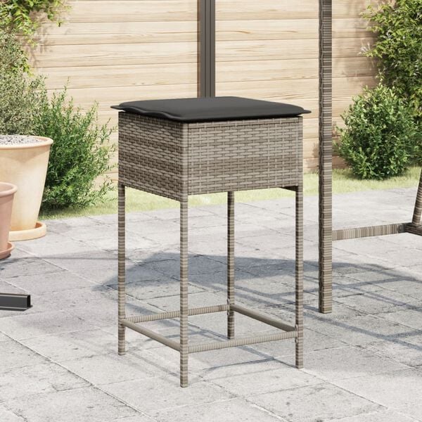 vidaXL Garden Bar Stool Grey
