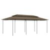 vidaXL Gazebo Taupe Tubular steel frame, Polyester fabric with PA coating