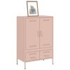 vidaXL Highboard Pink Cold-rolled steel 26.8x15.4x40.0 in Highboard