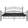 vidaXL Bed Frame Black Powder-coated metal Full Tough Bed Frame