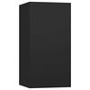 vidaXL TV Cabinet Black Engineered wood 12.0x12.0x23.6 in TV Cabinet