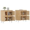 vidaXL Sideboard Set of 2 Sonoma oak Engineered wood, metal
