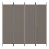vidaXL 4-Panel Room Divider Anthracite 78.7"x86.6" Fabric