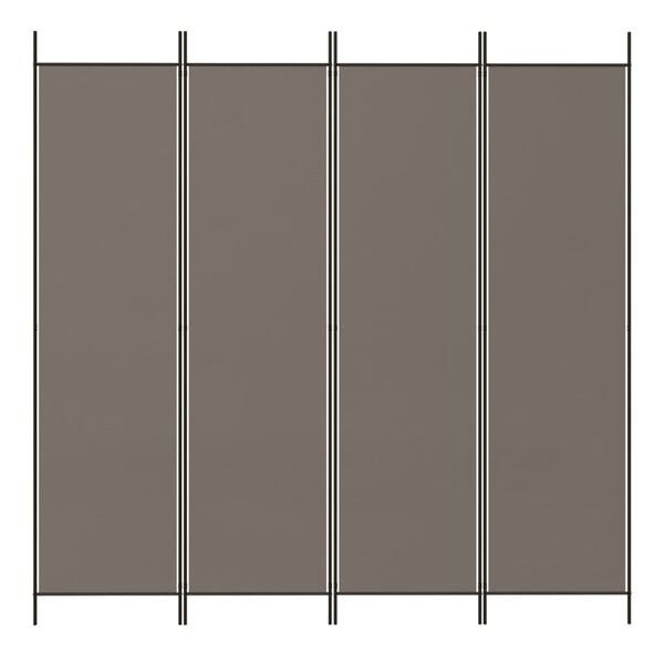 vidaXL 4-Panel Room Divider Anthracite 78.7"x86.6" Fabric
