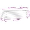 vidaXL Garden Planter Natural Wood Solid Douglas Fir wood Medium