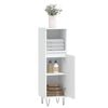 vidaXL Bathroom Cabinet White Engineered wood, iron Tall