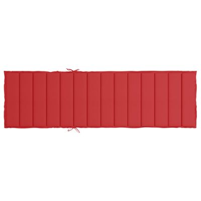 vidaXL Sun Lounger Cushion Red 78.7"x27.6"x1.2" Fabric