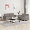 vidaXL Sofa Set Taupe Fabric (100% polyester), metal, textilene, plywood