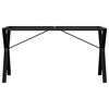 vidaXL Dining Table Leg Black Powder-coated steel Medium