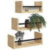 vidaXL Wall Shelf Set Sonoma Oak Engineered wood Medium Wall mounting