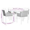 vidaXL Garden Dining Set Brown, Black, Cream white