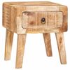 vidaXL End Table Brown 15.75 x 12.60 x 18.11 in Solid Mango Wood