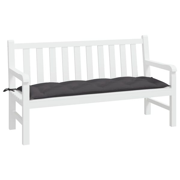 vidaXL Garden Bench Cushion Anthracite 100% Polyester 59.1x19.7x2.8 in