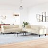 vidaXL Sofa Set Cream 20% linen, 10% cotton, 30% polyester, 40% viscose