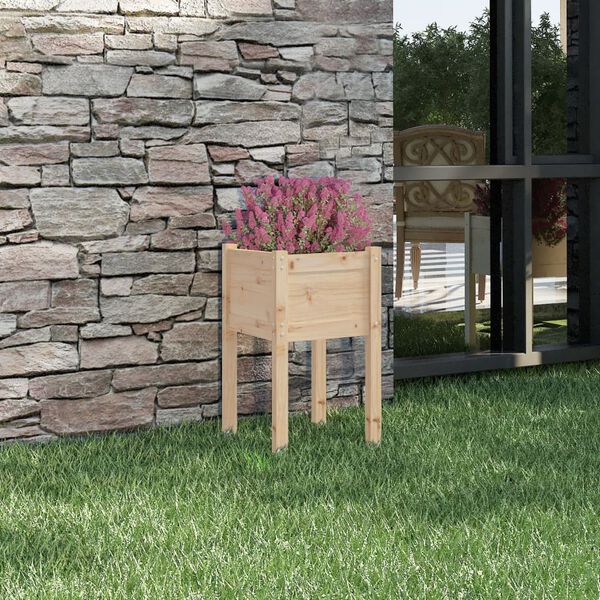 vidaXL Planter Natural Pine Solid Pinewood (Untreated)