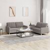 vidaXL Sofa Set Taupe Polyester, Metal, Textilene, Plywood 2-Seater Sofa