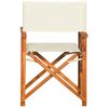 vidaXL Director Chair Brown and Cream Solid Acacia Wood and 100% Polyester