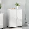 vidaXL Bathroom Cabinet High Gloss White 23.62 x 13.78 x 31.50 in