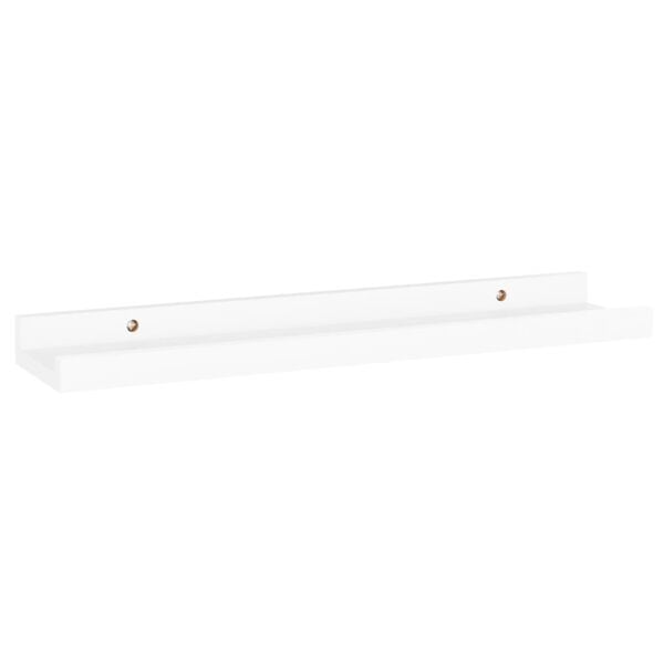 vidaXL Wall Shelf Set of 4 White MDF Medium Decorative Inlays
