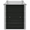 vidaXL Raised Bed Anthracite Galvanized Steel 62.9x15.7x17.7 in