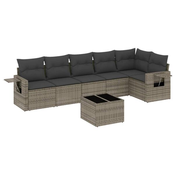 vidaXL Garden Sofa Set Grey