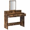 vidaXL Dressing Table with Drawer Smoked Oak 39.37 x 16.14 x 55.12 in