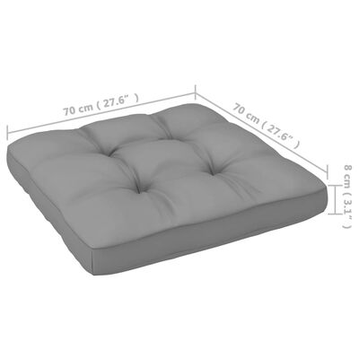 vidaXL 4-Seater Patio Sofa with Cushions Solid Wood Pine