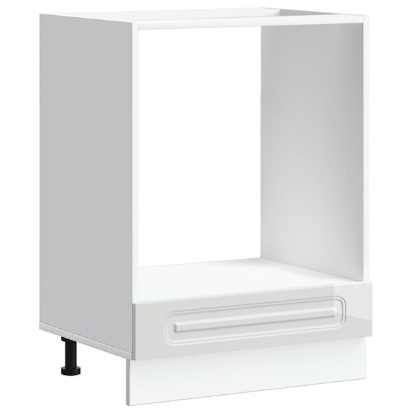 vidaXL Oven Cabinet High gloss white Engineered wood Compact