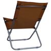 vidaXL Folding Beach Chairs 2 pcs Fabric Brown
