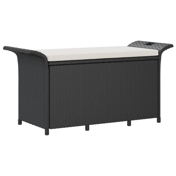 vidaXL Garden Bench Black, Cream White