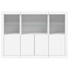 vidaXL Sideboard Set of 3 White Engineered wood, glass Large Sideboard