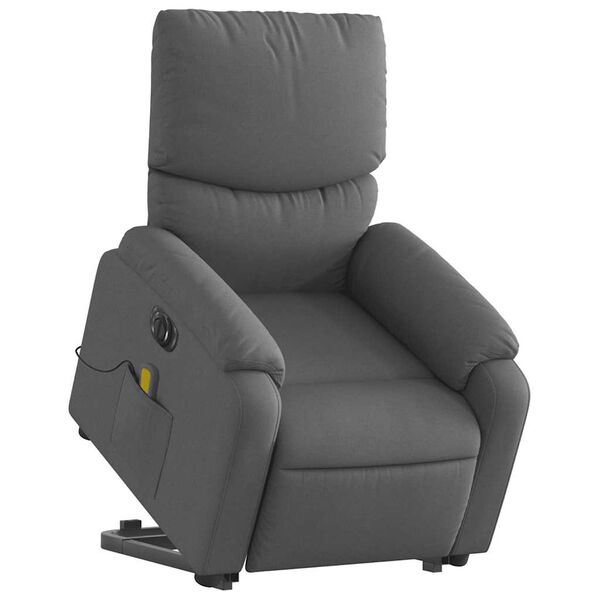 vidaXL Electric Stand Up Massage Recliner Chair Dark Gray