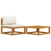 vidaXL Wooden Sofa Set Cream white