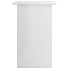 vidaXL Desk High gloss white Engineered wood Compact Desk Rectangular