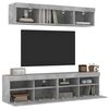 vidaXL 5 Piece TV Wall Units with LED Concrete Gray Engineered Wood