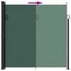 vidaXL Retractable Side Awning Dark green
