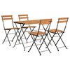 vidaXL Folding Bistro Set Natural wood Solid acacia wood Standard