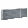 vidaXL Raised Bed Grey Galvanized Steel 94.5 x 15.7 x 30.3 in