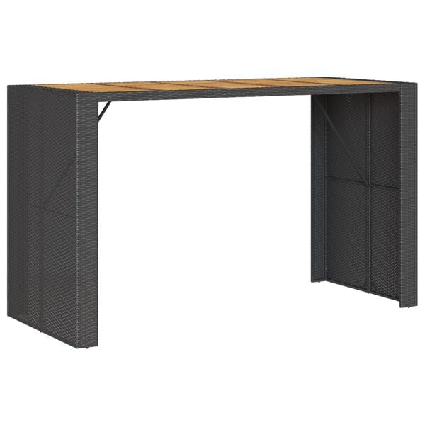 vidaXL Garden Bar Table Black