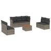 vidaXL Patio Sofa Set Grey