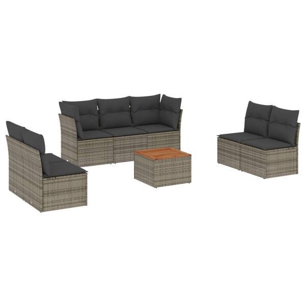 vidaXL Patio Sofa Set Grey