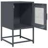 vidaXL Bedside Cabinet Anthracite Cold-rolled Steel Medium