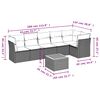 vidaXL Garden Sofa Set Black and brown, Cream white cushions