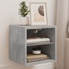vidaXL TV Wall Cabinet Concrete Grey Engineered wood, Glass